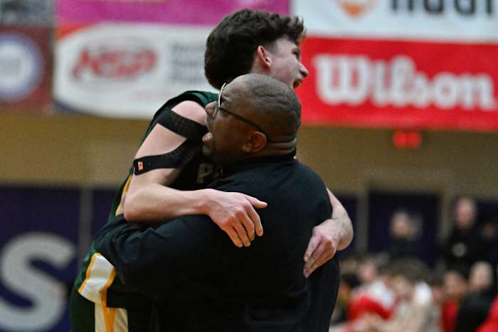 a Putnam North Eugene 5A Oregon boys basketball quarterfinal 2024 Leon Neuschwander 69